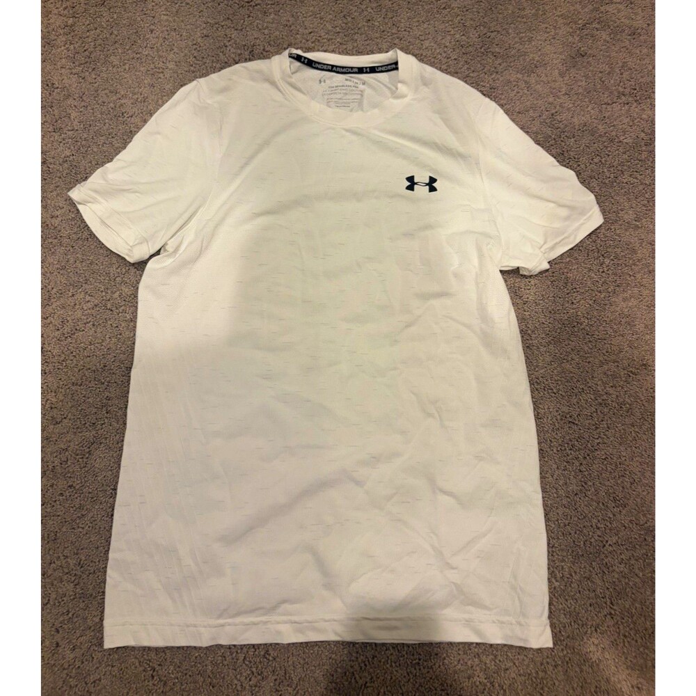 Under Armour HeatGear Seamless Fitted Crew Neck T-Shirt Men's M White